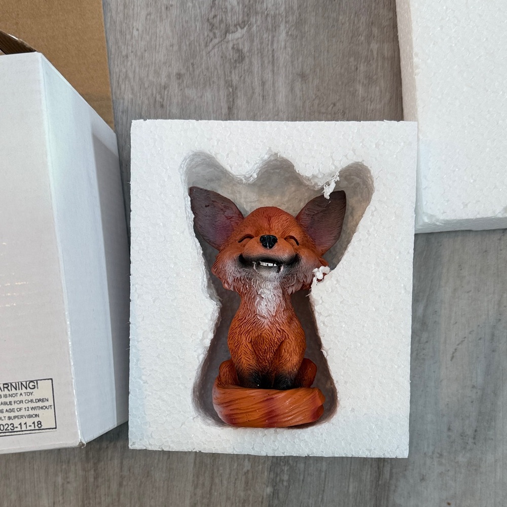 Charming Fox Figurine - Brown and Orange